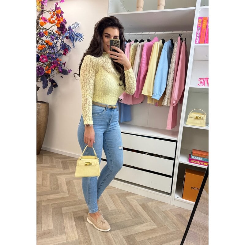 Body Lace high neck Yellow