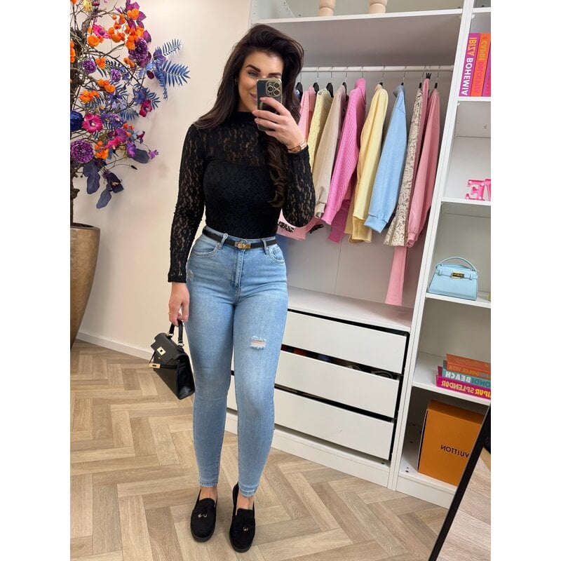 Body Lace high neck Black