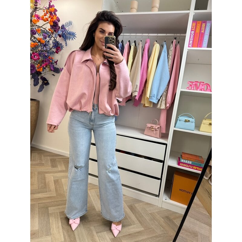 Jacket suede Giorgina Pink