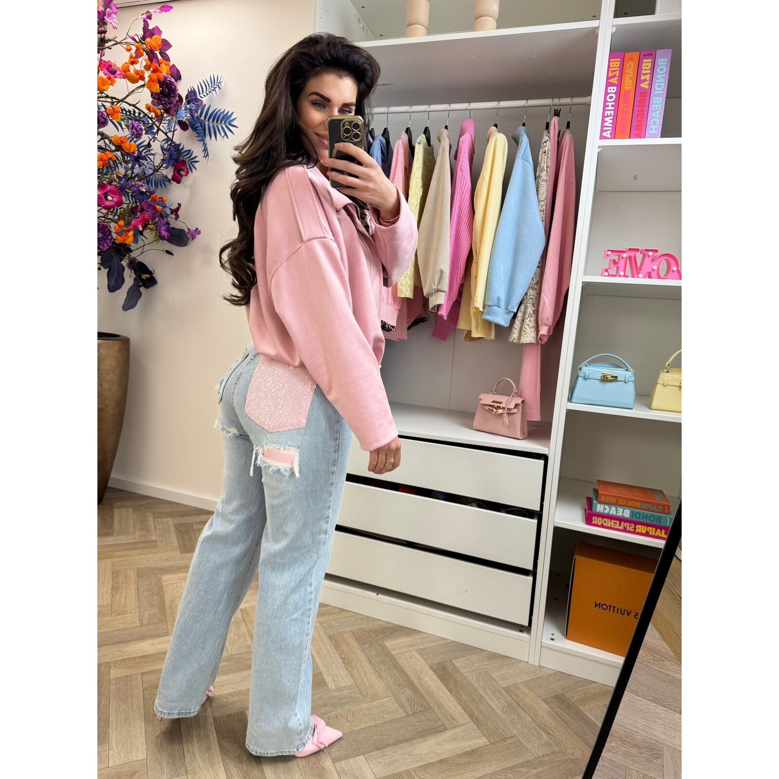 Jacket suede Giorgina Pink