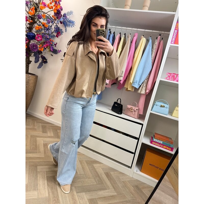 Jacket suede Giorgina Camel