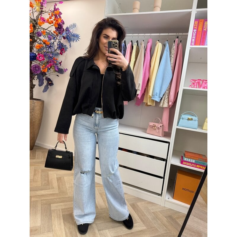 Jacket suede Giorgina Black