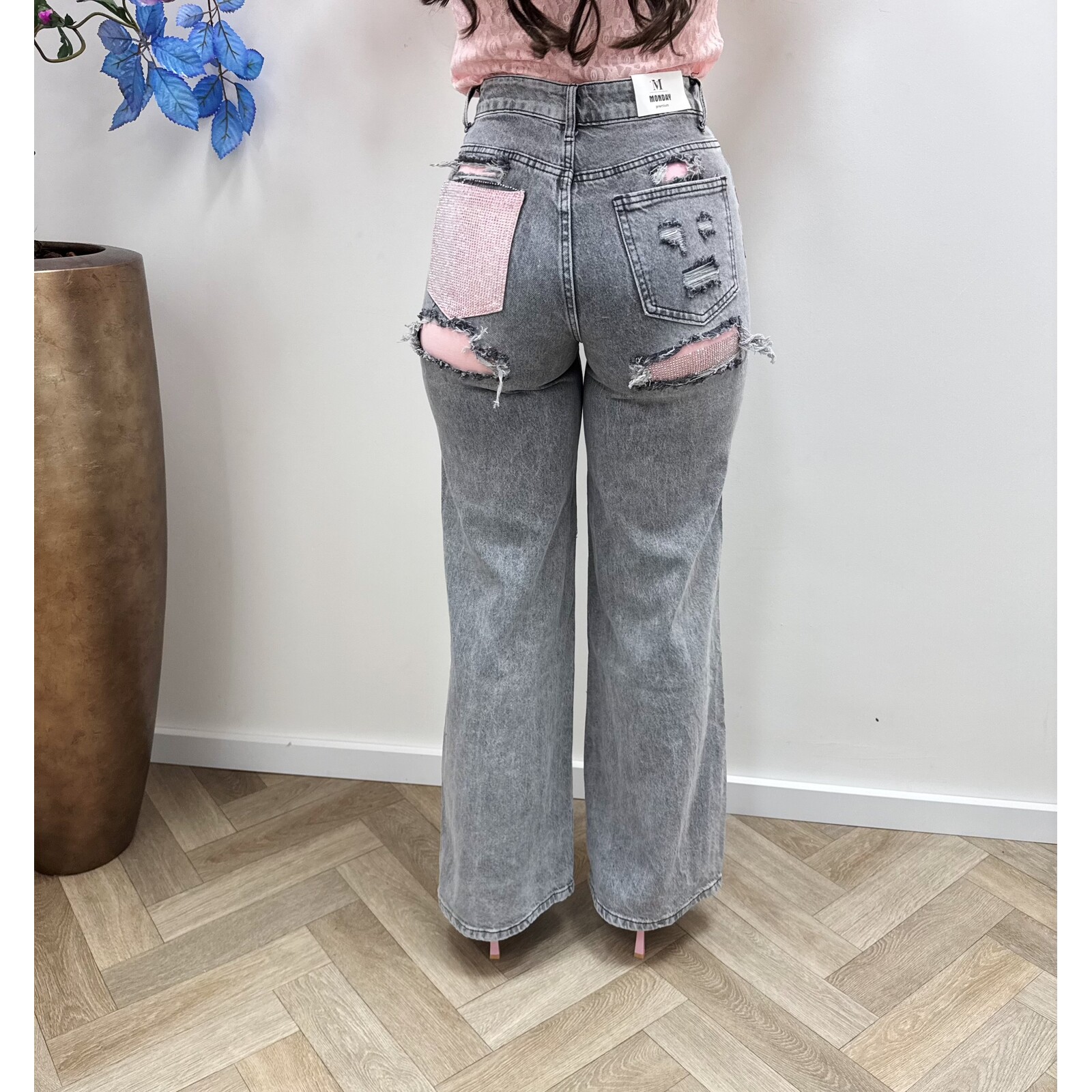 Luxe jeans Diamonds Grey Monday LW-1961