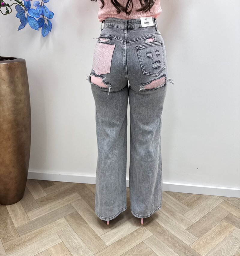 Luxe jeans Diamonds Grey Monday LW-1961