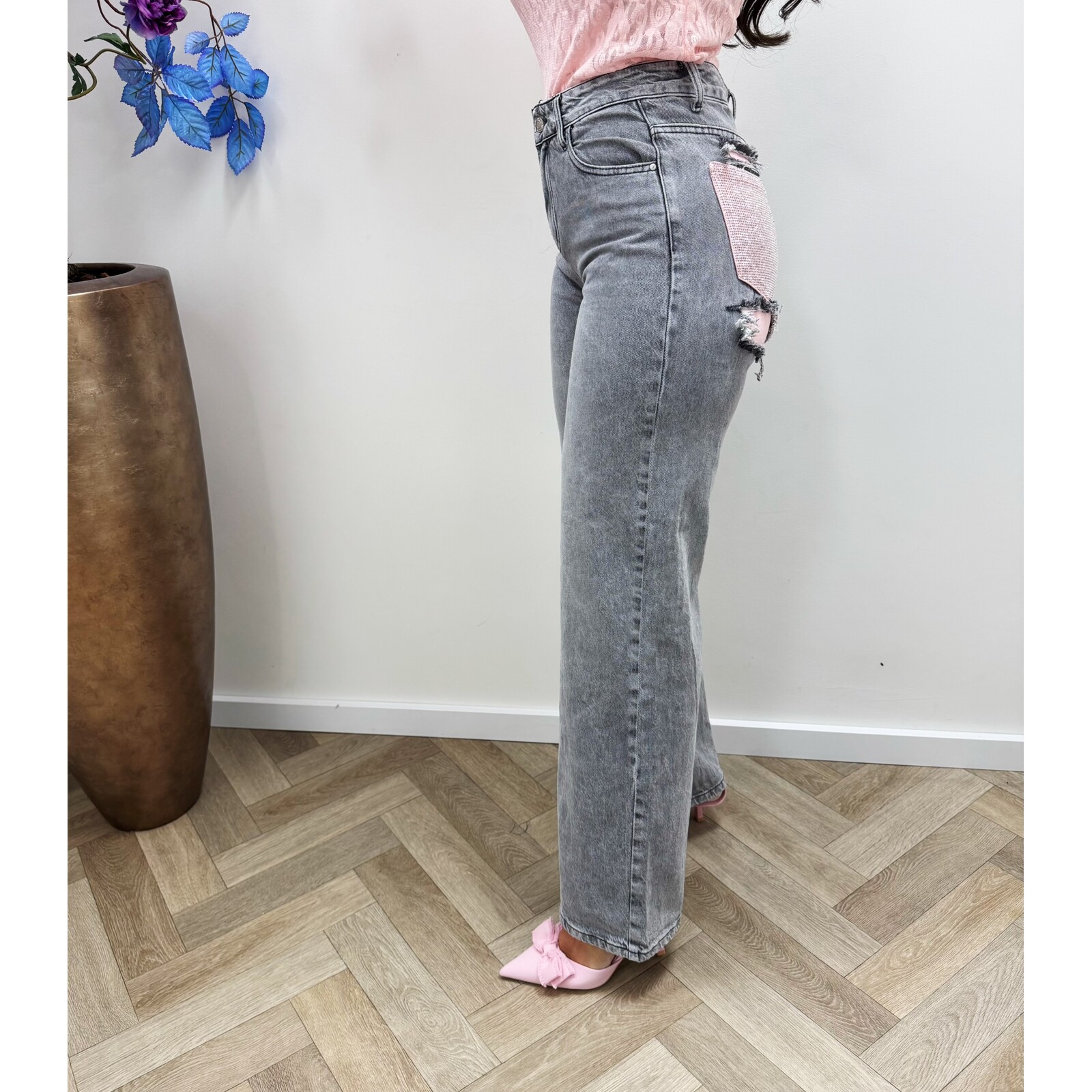 Luxe jeans Diamonds Grey Monday LW-1961