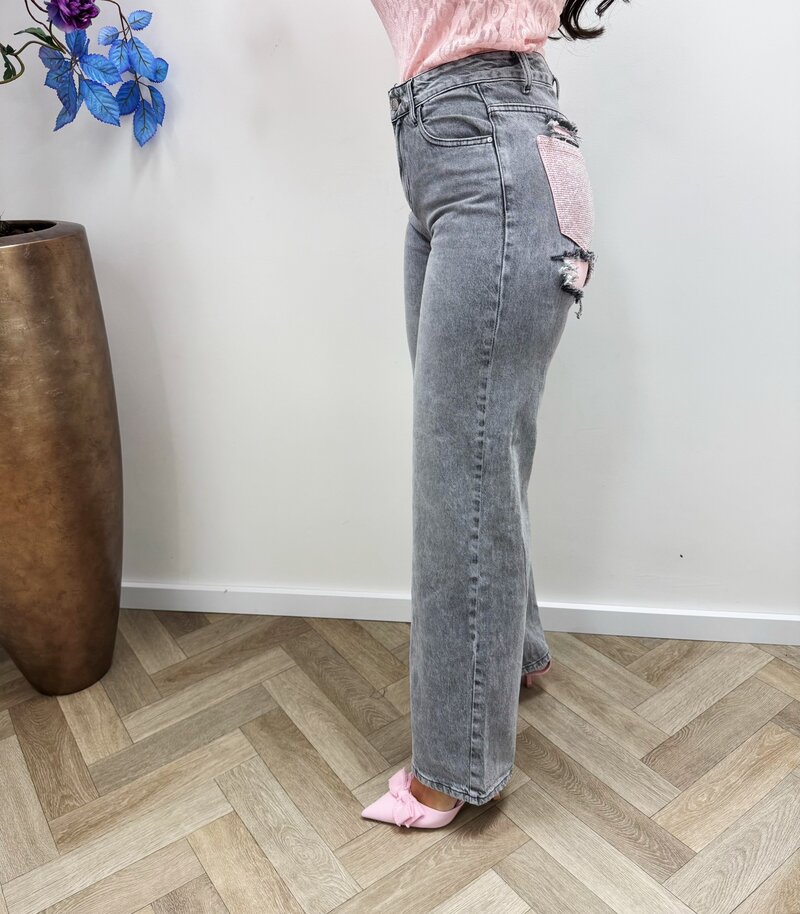 Luxe jeans Diamonds Grey Monday LW-1961