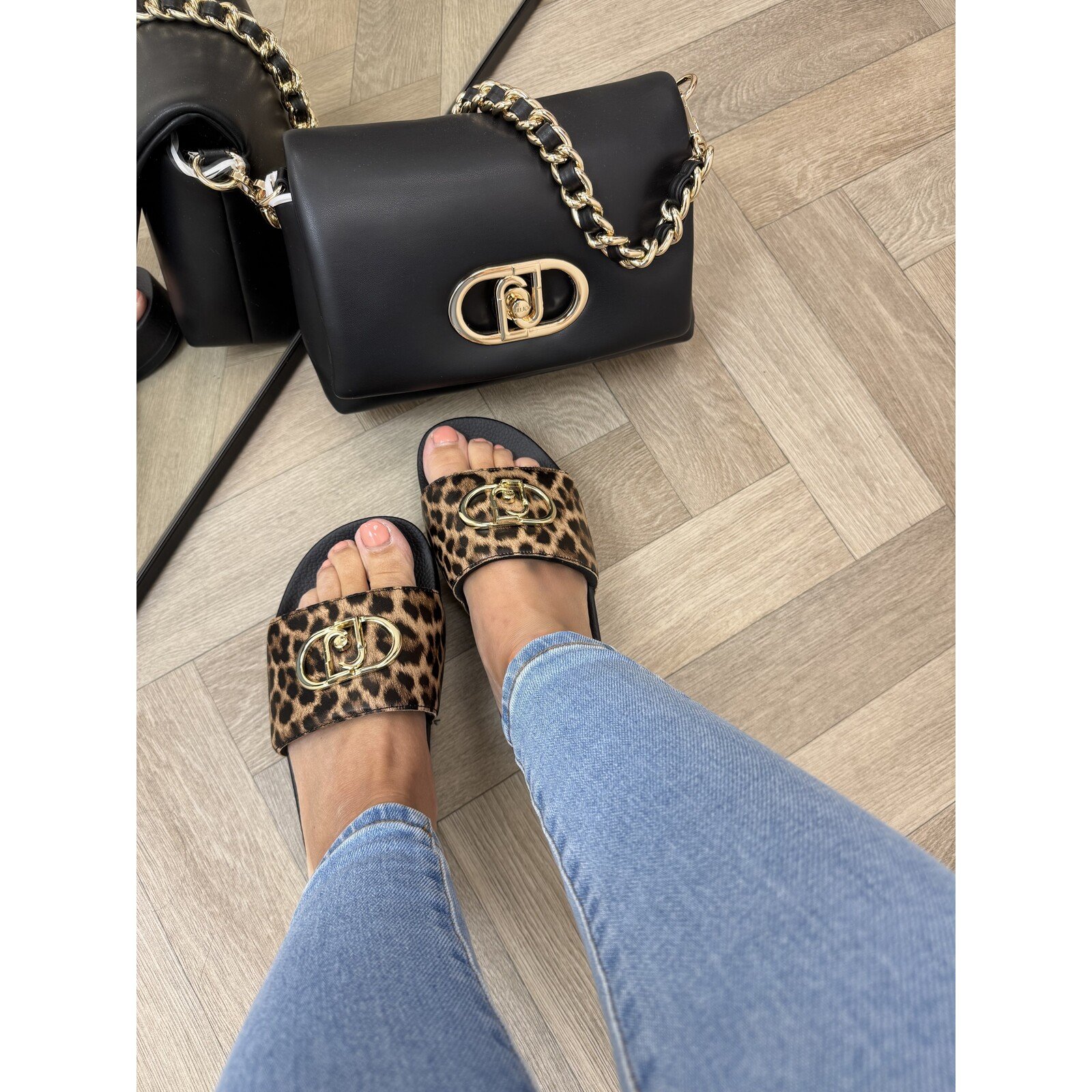 Liu-Jo Slippers Mykonos Leopard Black Liu Jo 1889