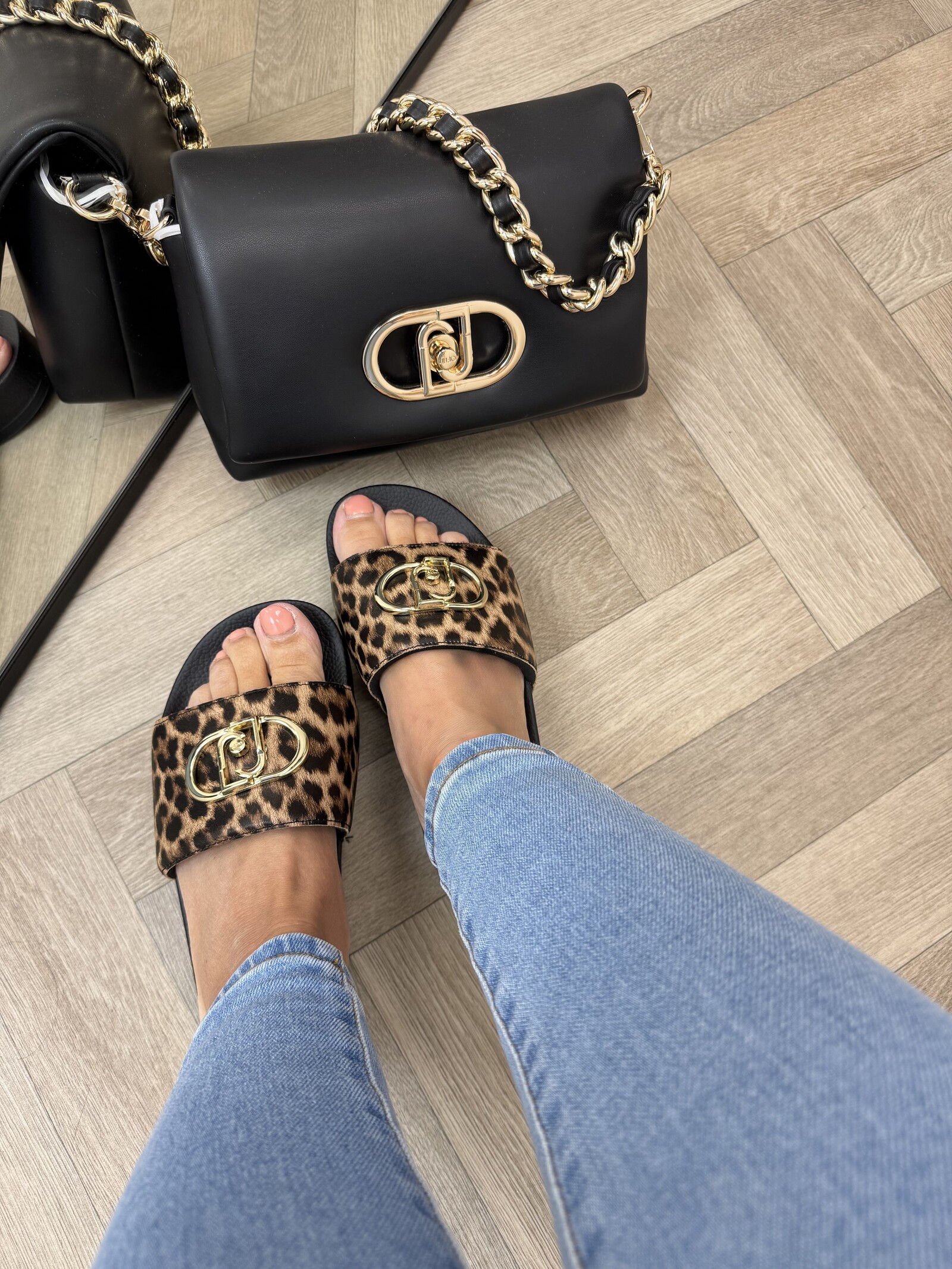 Liu-Jo Slippers Mykonos Leopard Black Liu Jo 1889