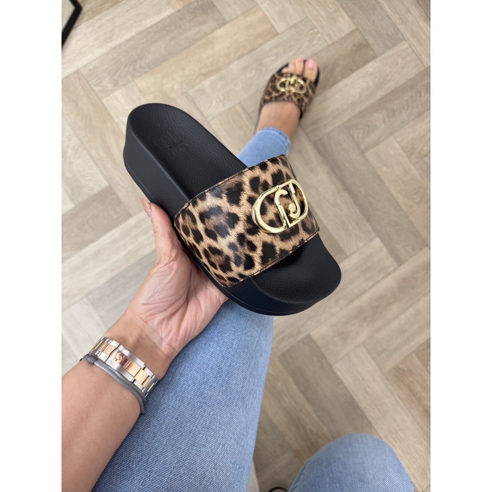 Liu-Jo Slippers Mykonos Leopard Black Liu Jo 1889