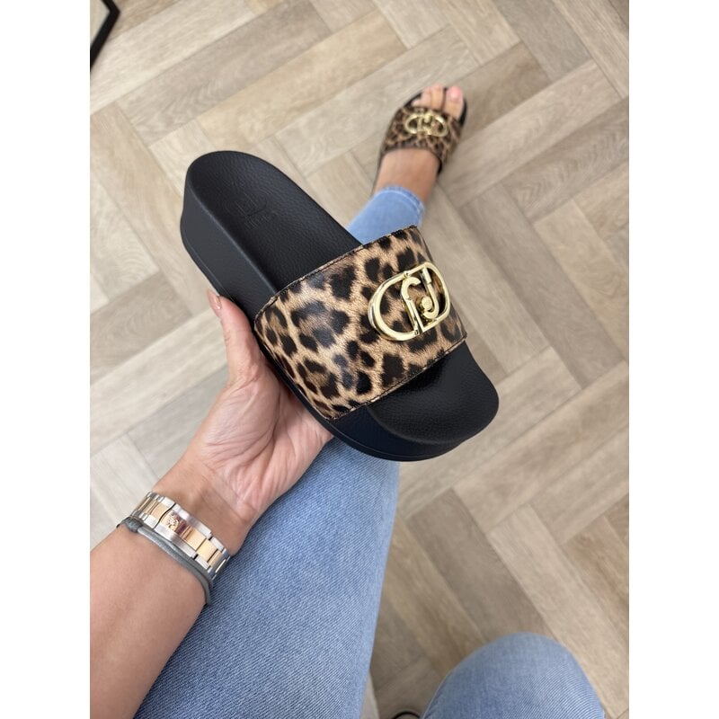 Slippers Mykonos Leopard Black Liu Jo 1889