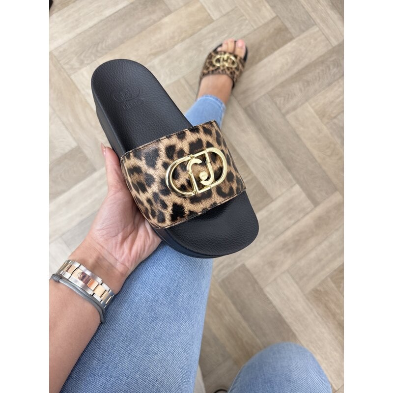 Slippers Mykonos Leopard Black Liu Jo 1889