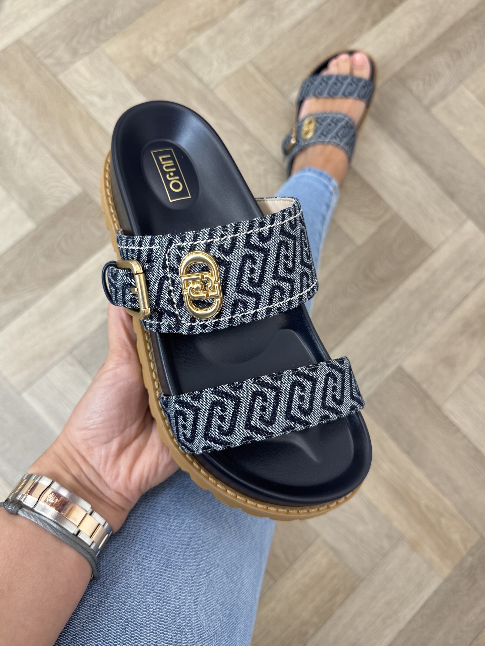 Liu-Jo Slippers Livia Monogram Denim Liu Jo 1901