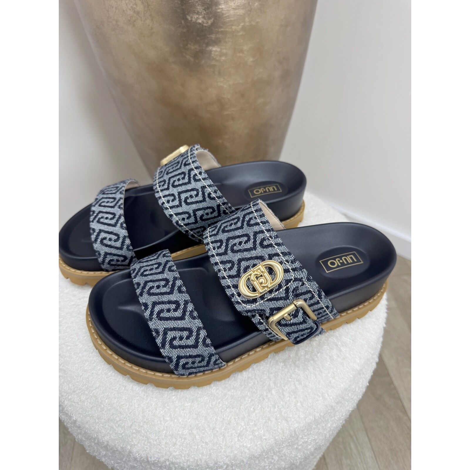 Liu-Jo Slippers Livia Monogram Denim Liu Jo 1901