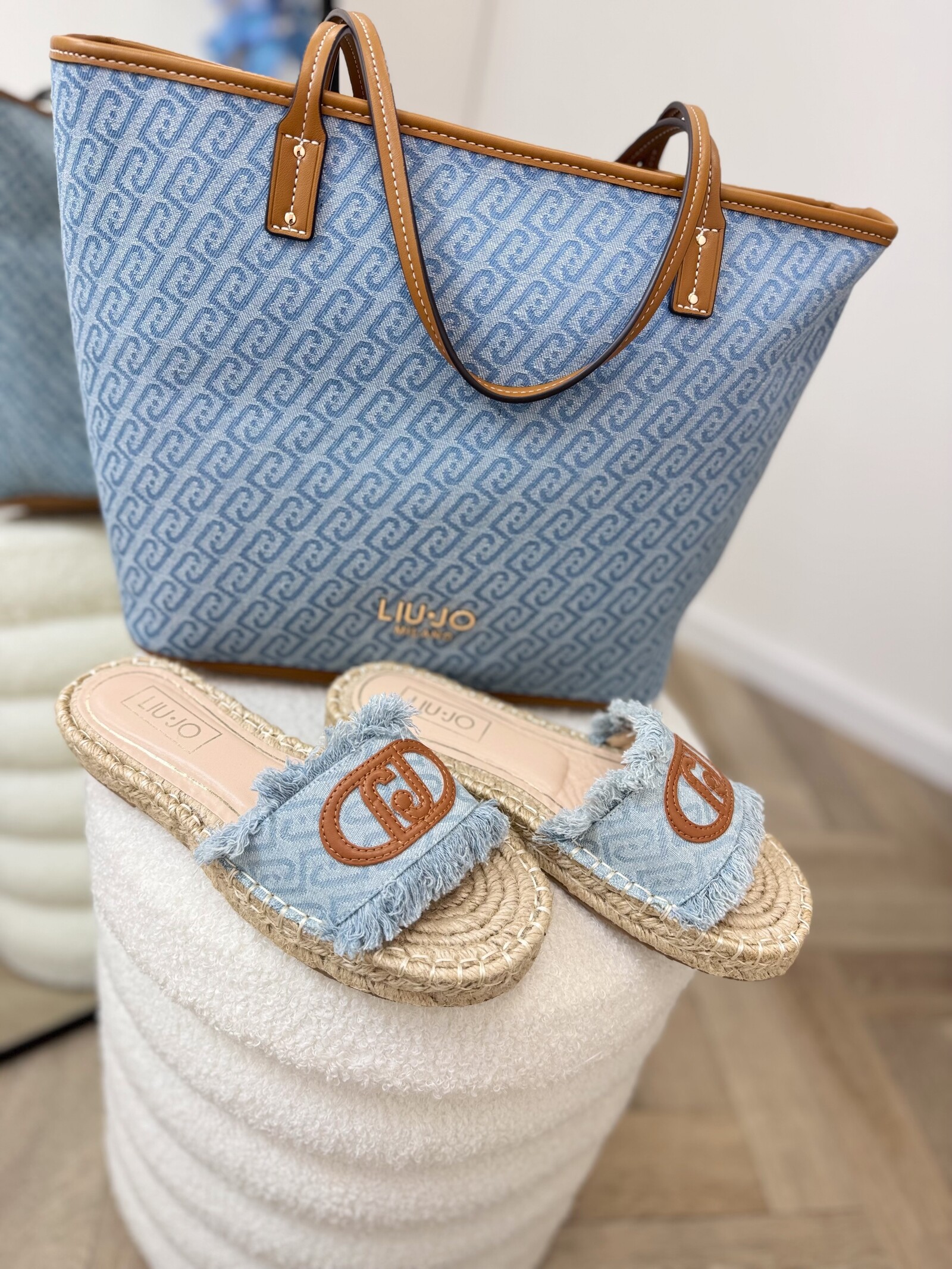 Liu-Jo Slipper Monogram Denim Paros Liu jo 1903
