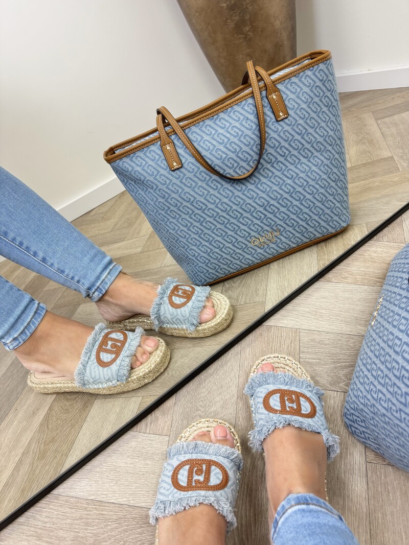 Slipper Monogram Denim Paros Liu jo 1903