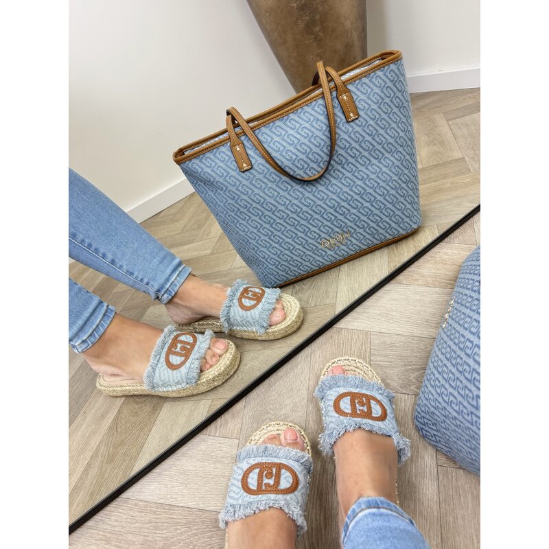 Slipper Monogram Denim Paros Liu jo 1903