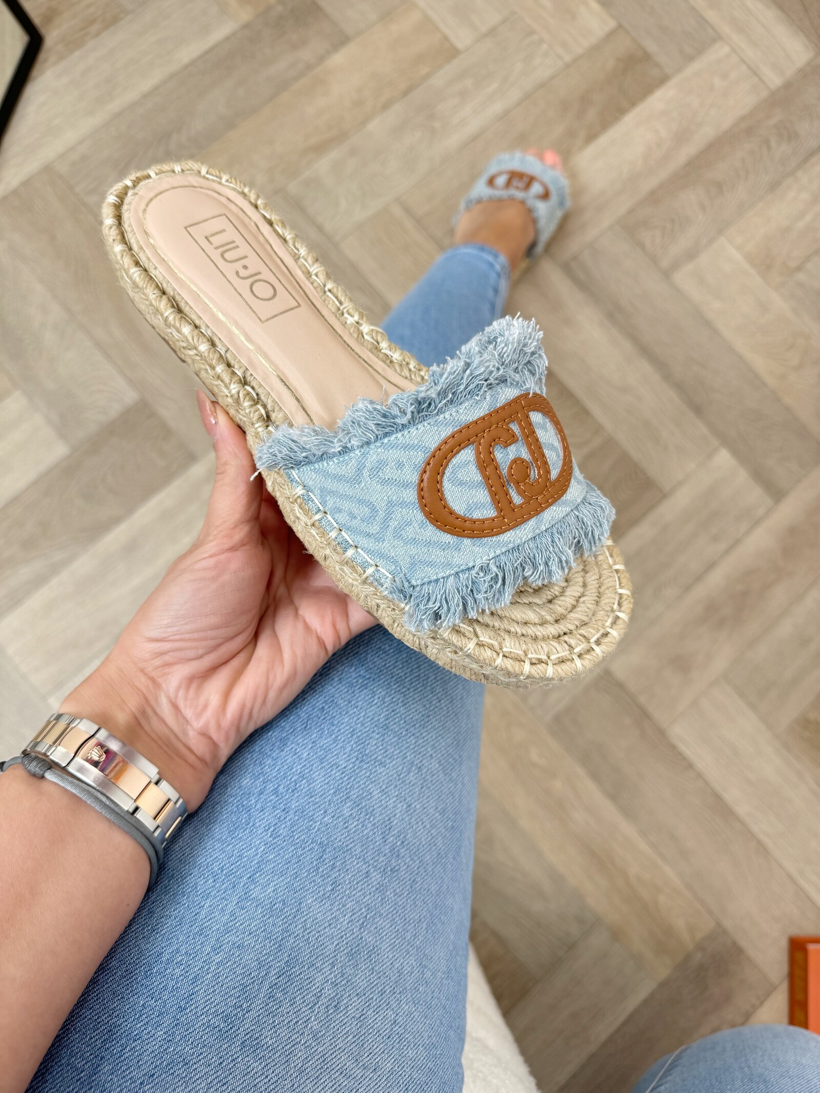 Liu-Jo Slipper Monogram Denim Paros Liu jo 1903