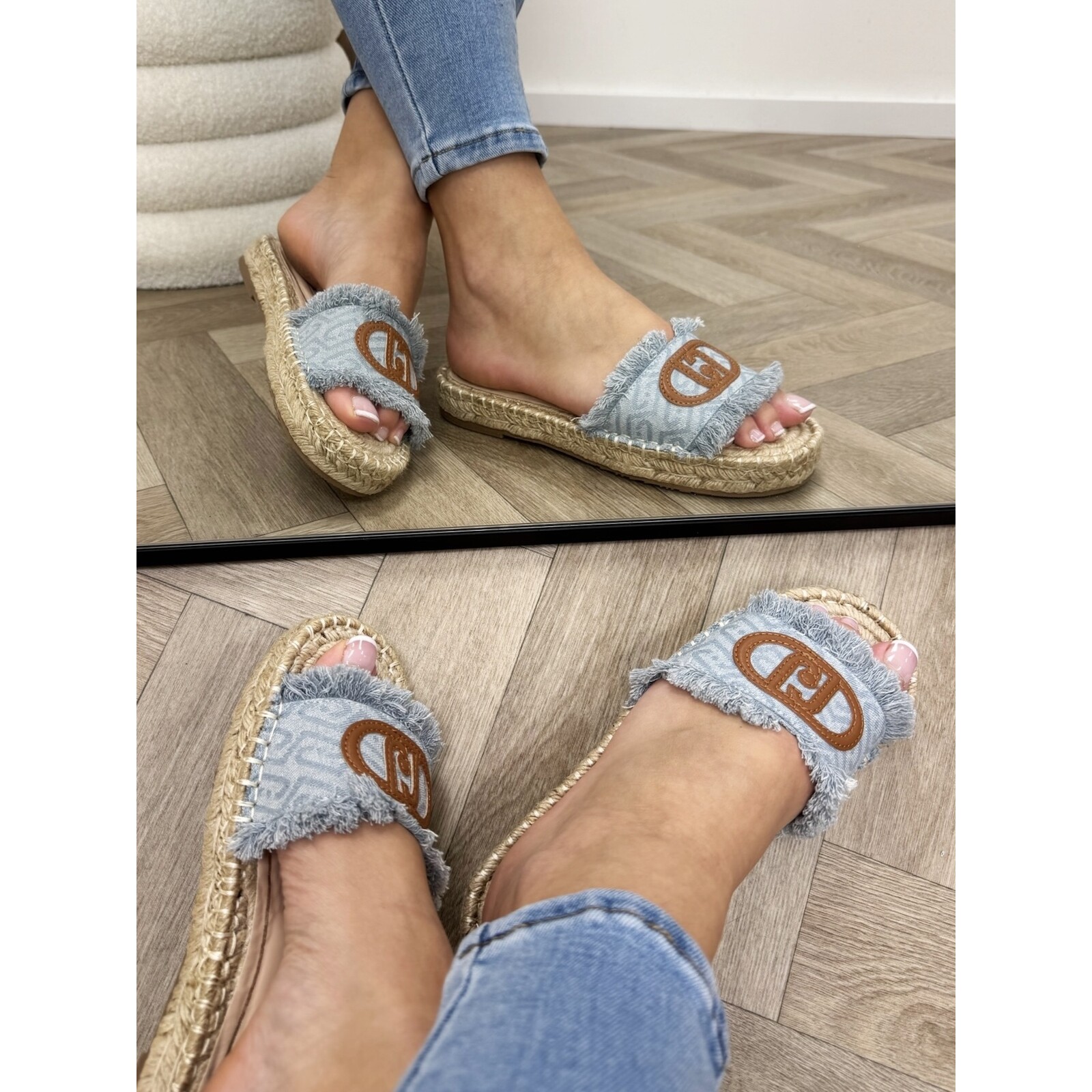 Liu-Jo Slipper Monogram Denim Paros Liu jo 1903