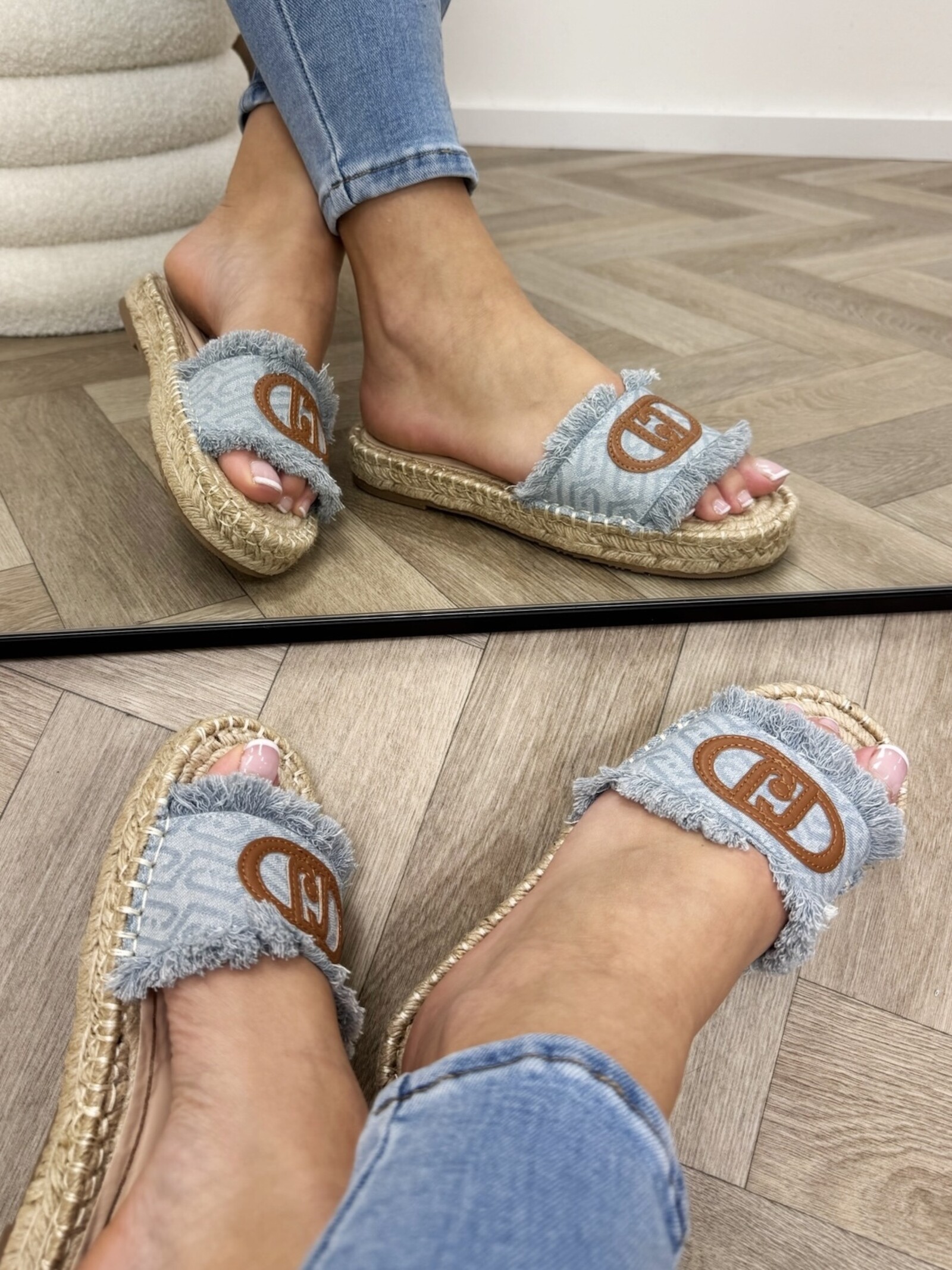 Liu-Jo Slipper Monogram Denim Paros Liu jo 1903