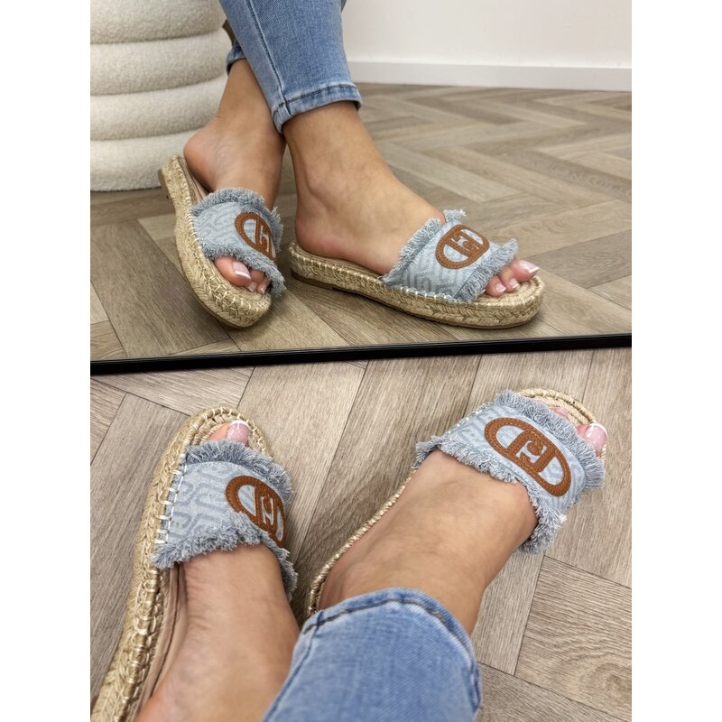 Slipper Monogram Denim Paros Liu jo 1903