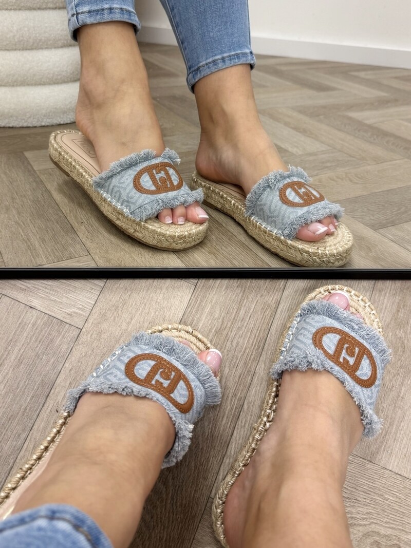 Slipper Monogram Denim Paros Liu jo 1903