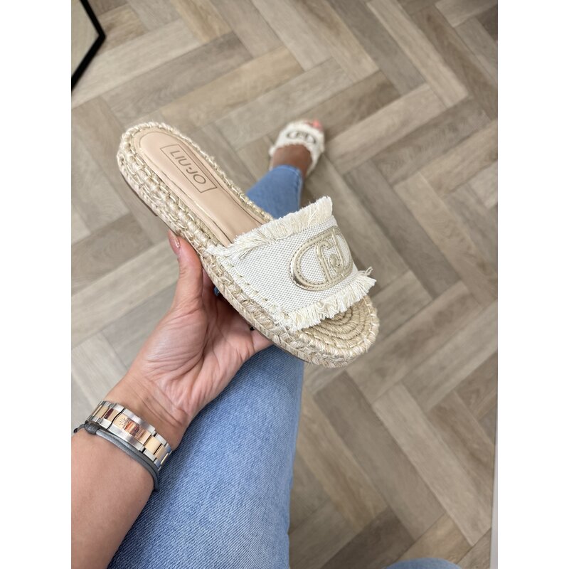 Slippers Paros Canvas Metallic Gold Liu Jo 1905