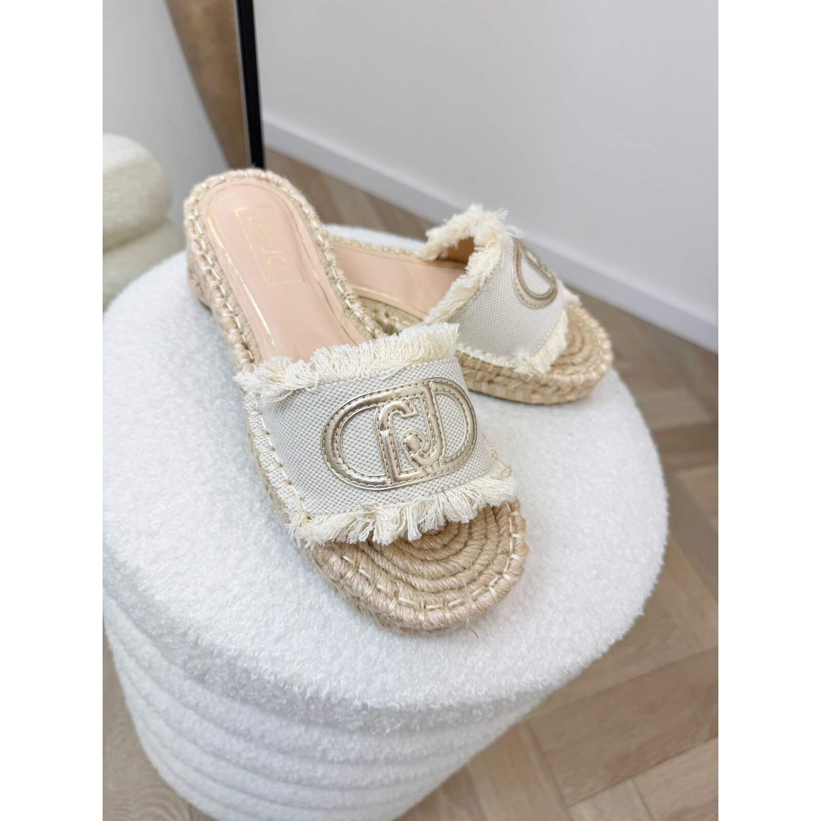 Liu-Jo Slippers Paros Canvas Metallic Gold Liu Jo 1905