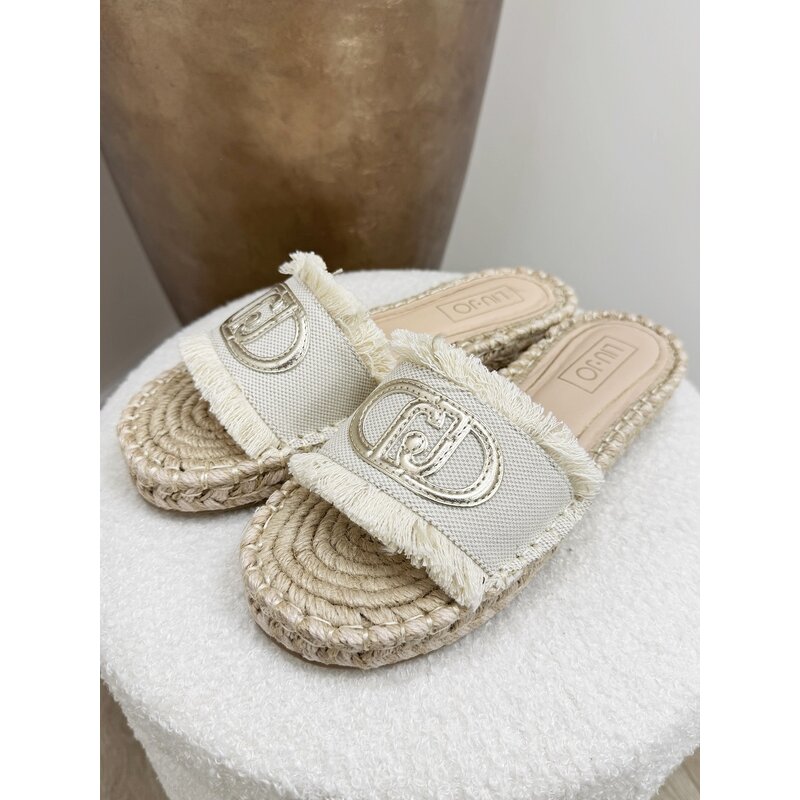 Slippers Paros Canvas Metallic Gold Liu Jo 1905