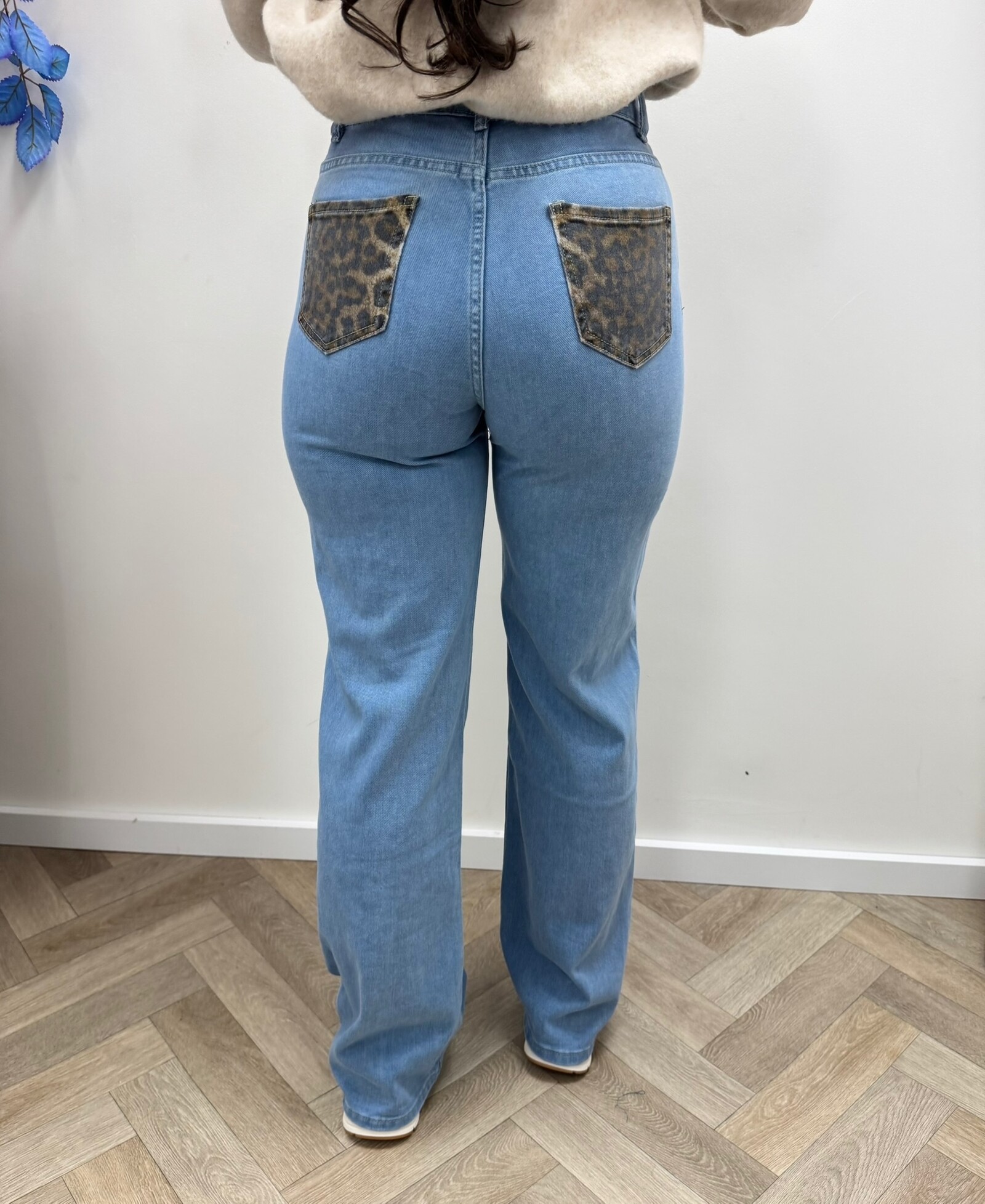 Jeans Folyrose leopard light blue FY-10588-D