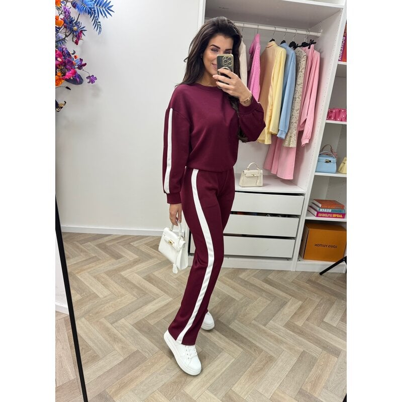 2 delig joggingspak Senna Bies Bordeaux