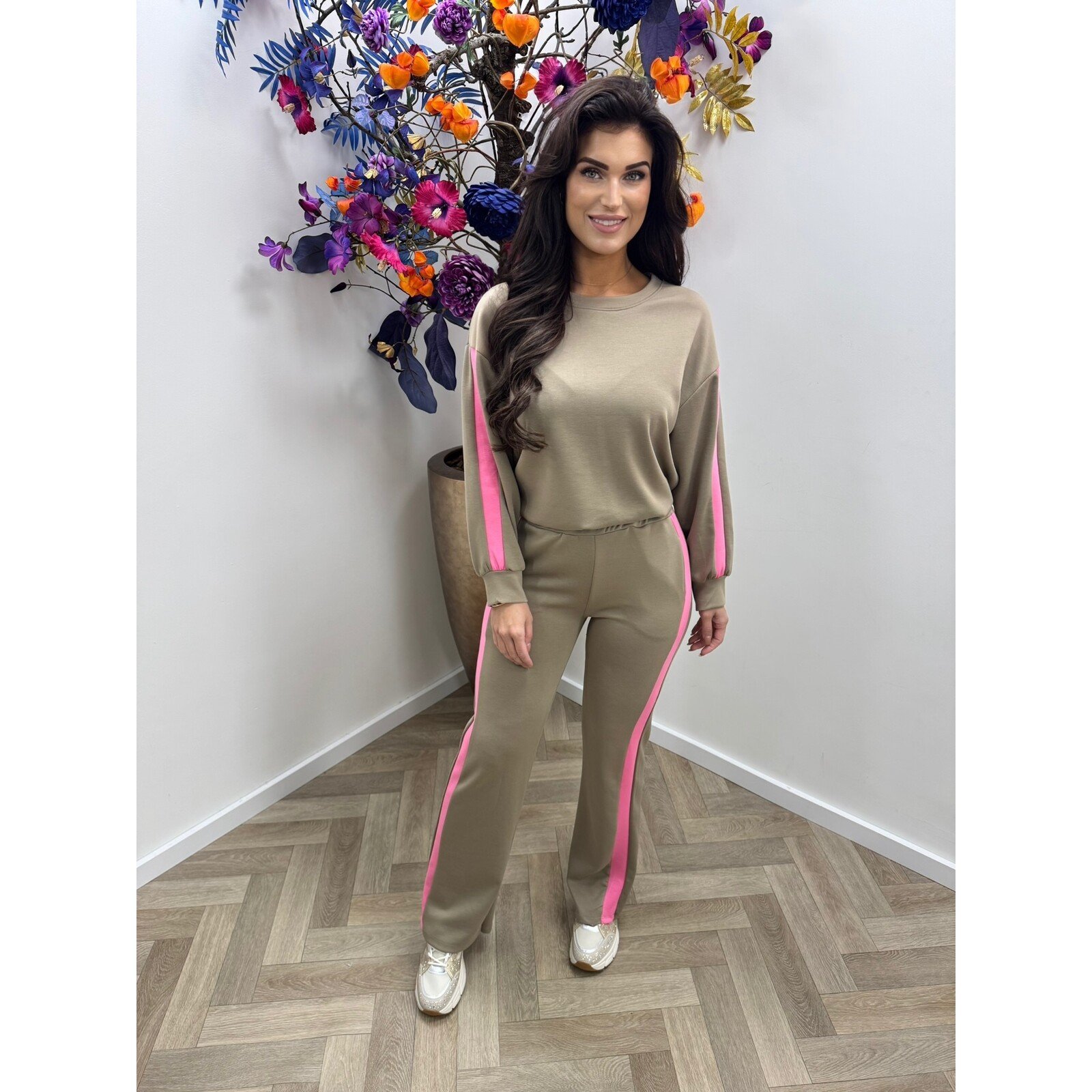 2 delig joggingspak Senna Bies Taupe