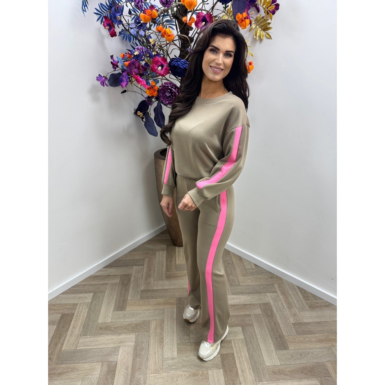 2 delig joggingspak Senna Bies Taupe