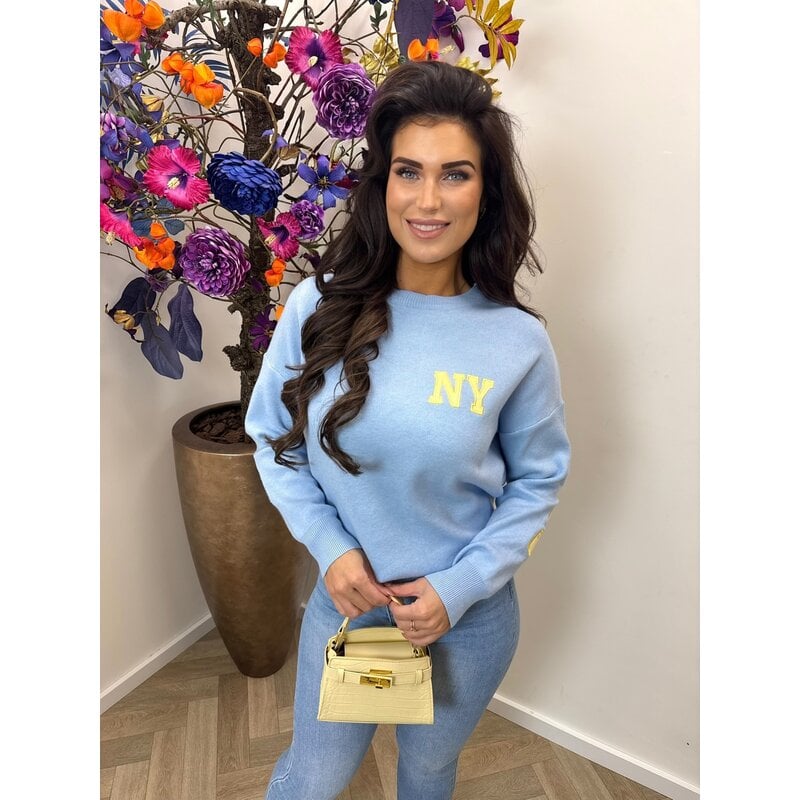 Sweater NY AM1078 Blue Yellow