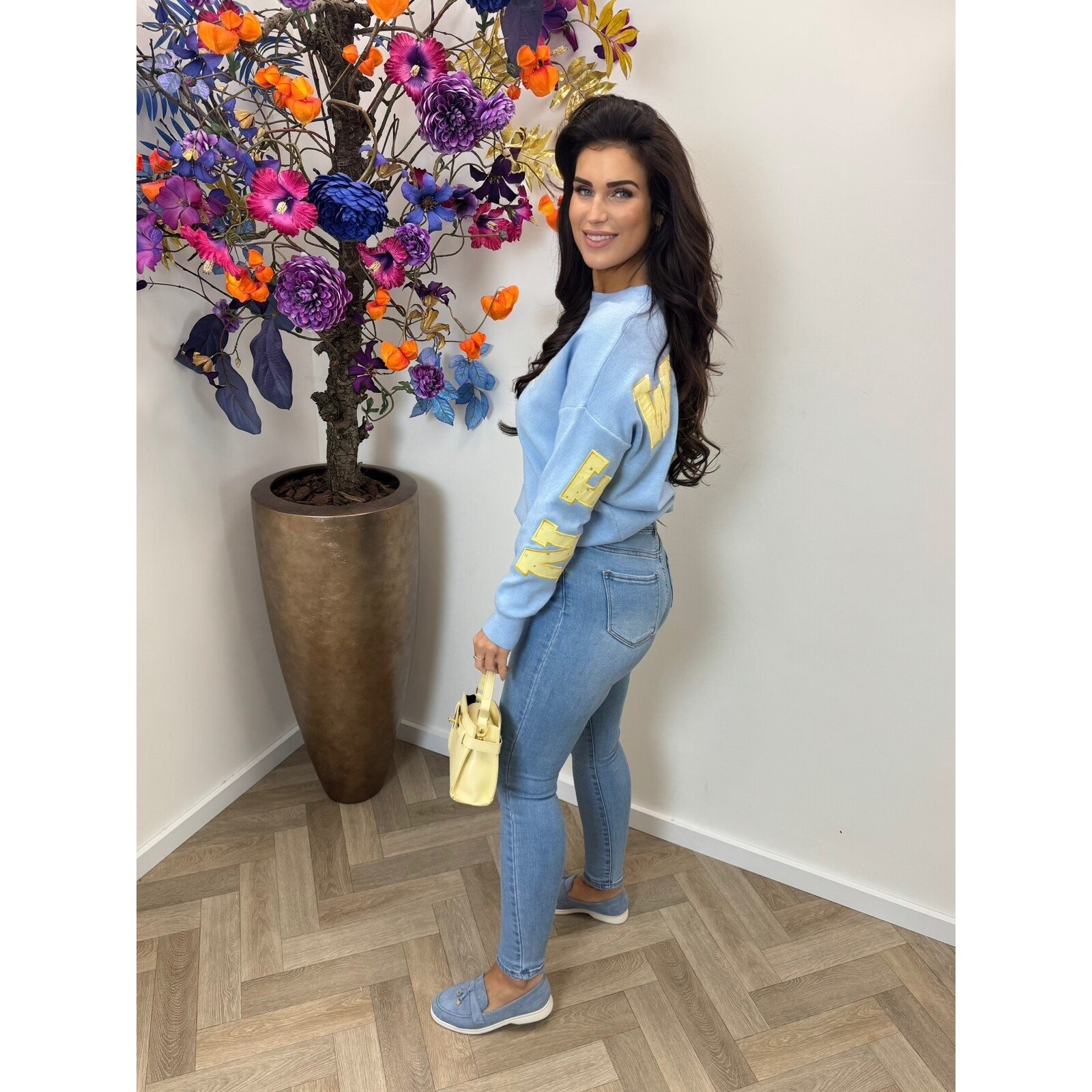 Sweater NY AM1078 Blue Yellow