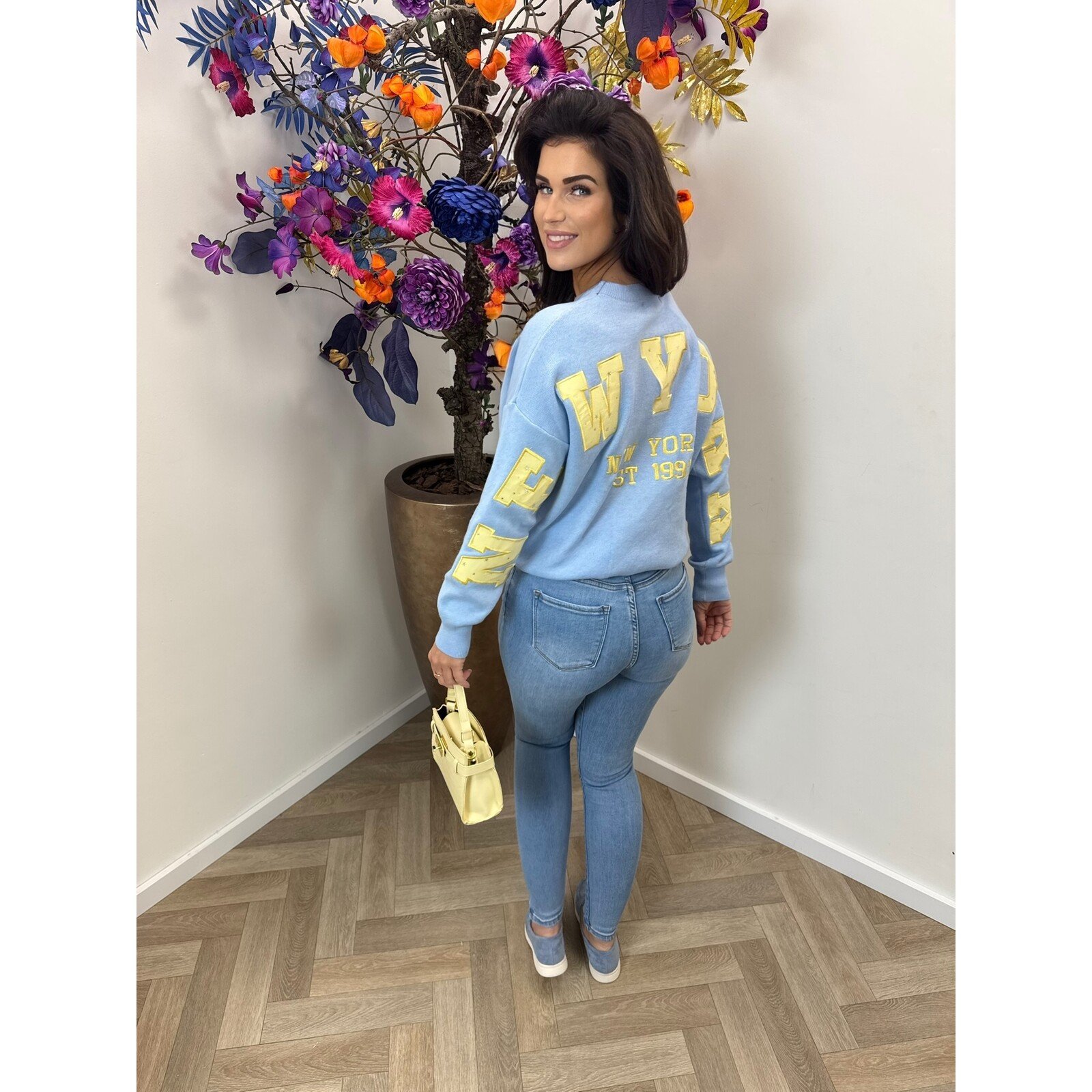 Sweater NY AM1078 Blue Yellow