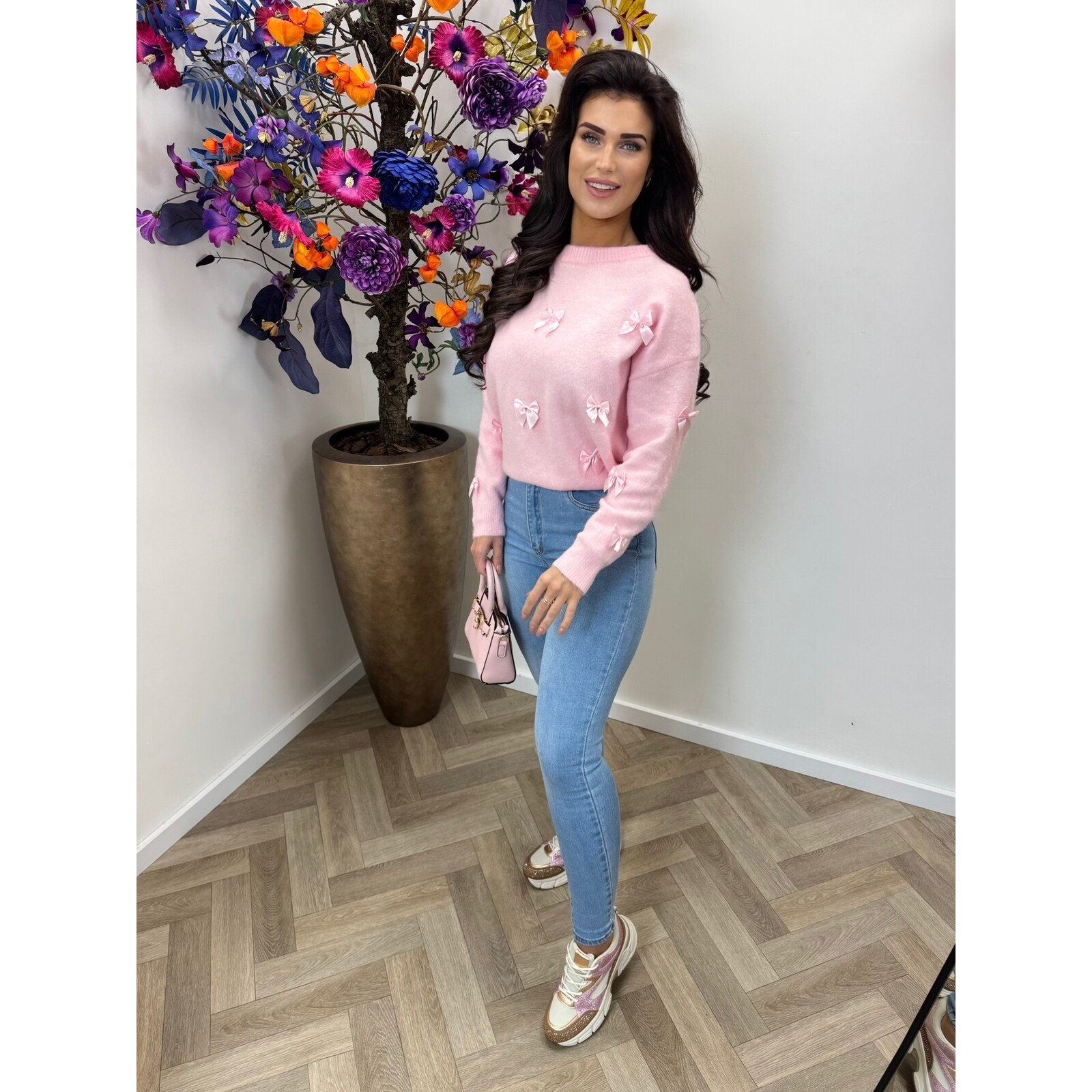 Trui Satin Bow AM1092 Pink