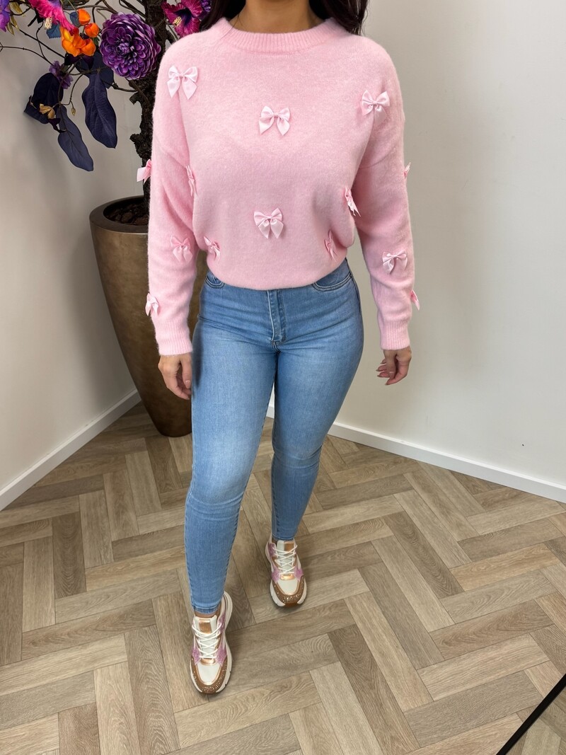 Trui Satin Bow AM1092 Pink