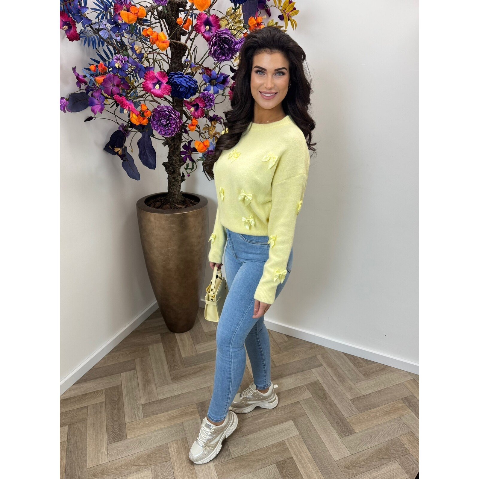 Trui Satin Bow AM1092 Yellow
