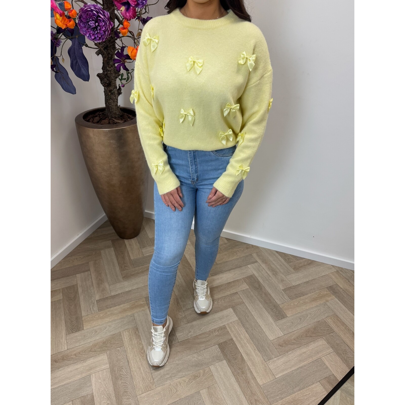 Trui Satin Bow AM1092 Yellow