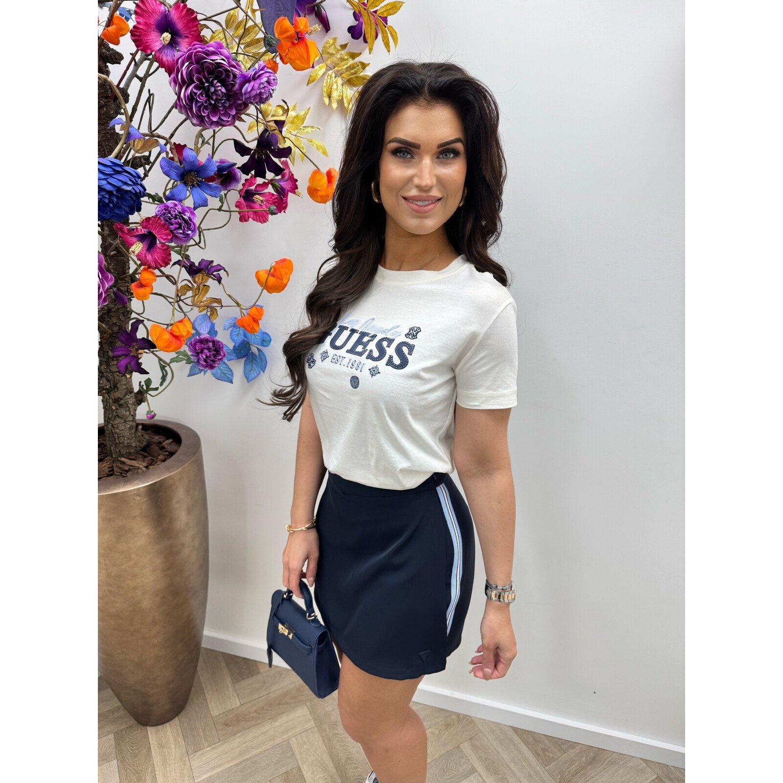 Guess T-shirt Agnes Cream White Guess 1107