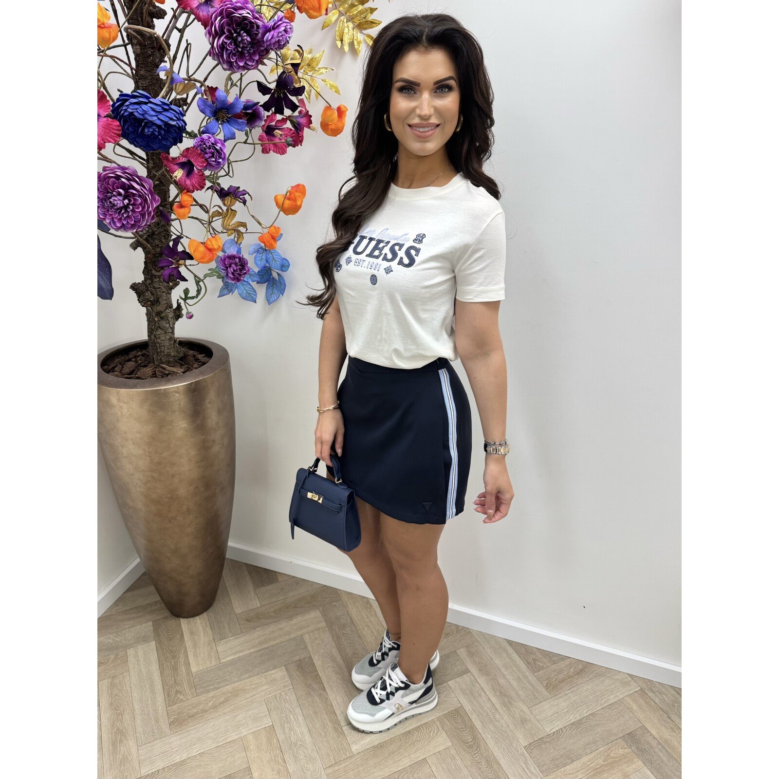 Guess T-shirt Agnes Cream White Guess 1107