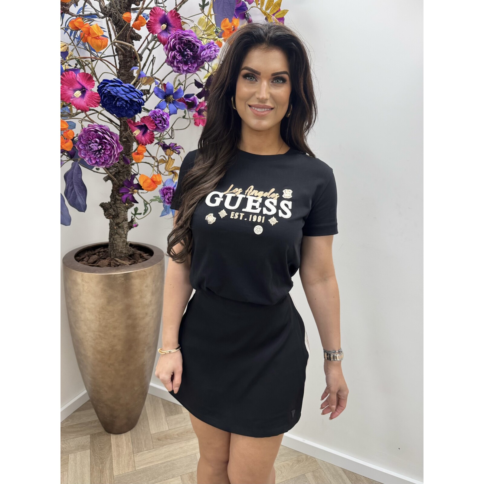 Guess T-shirt Agnes Black Guess 1109
