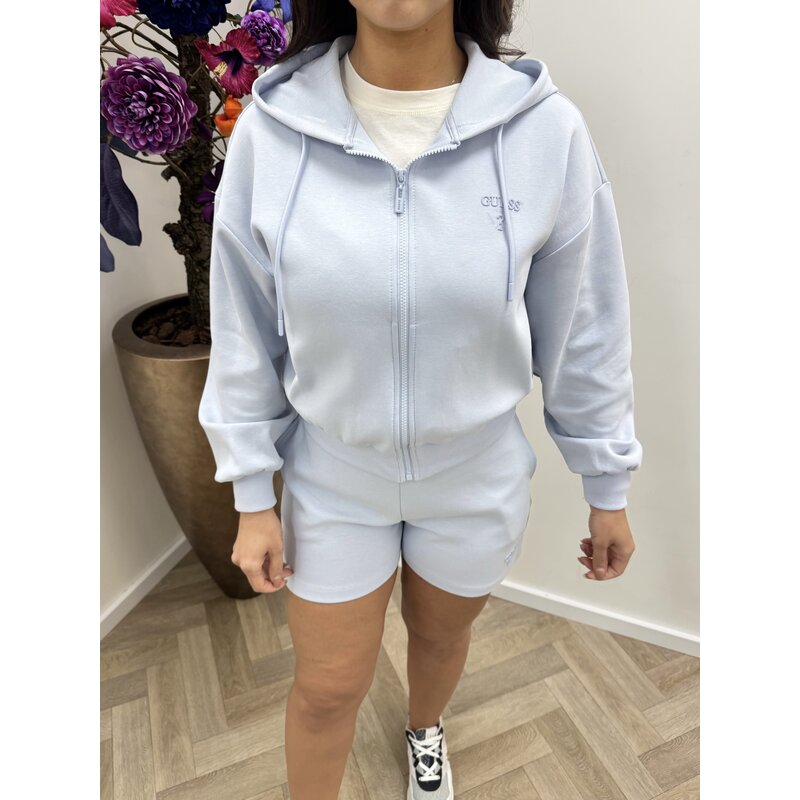 Zip Jacket Habi Scuba Light Blue Guess 1124