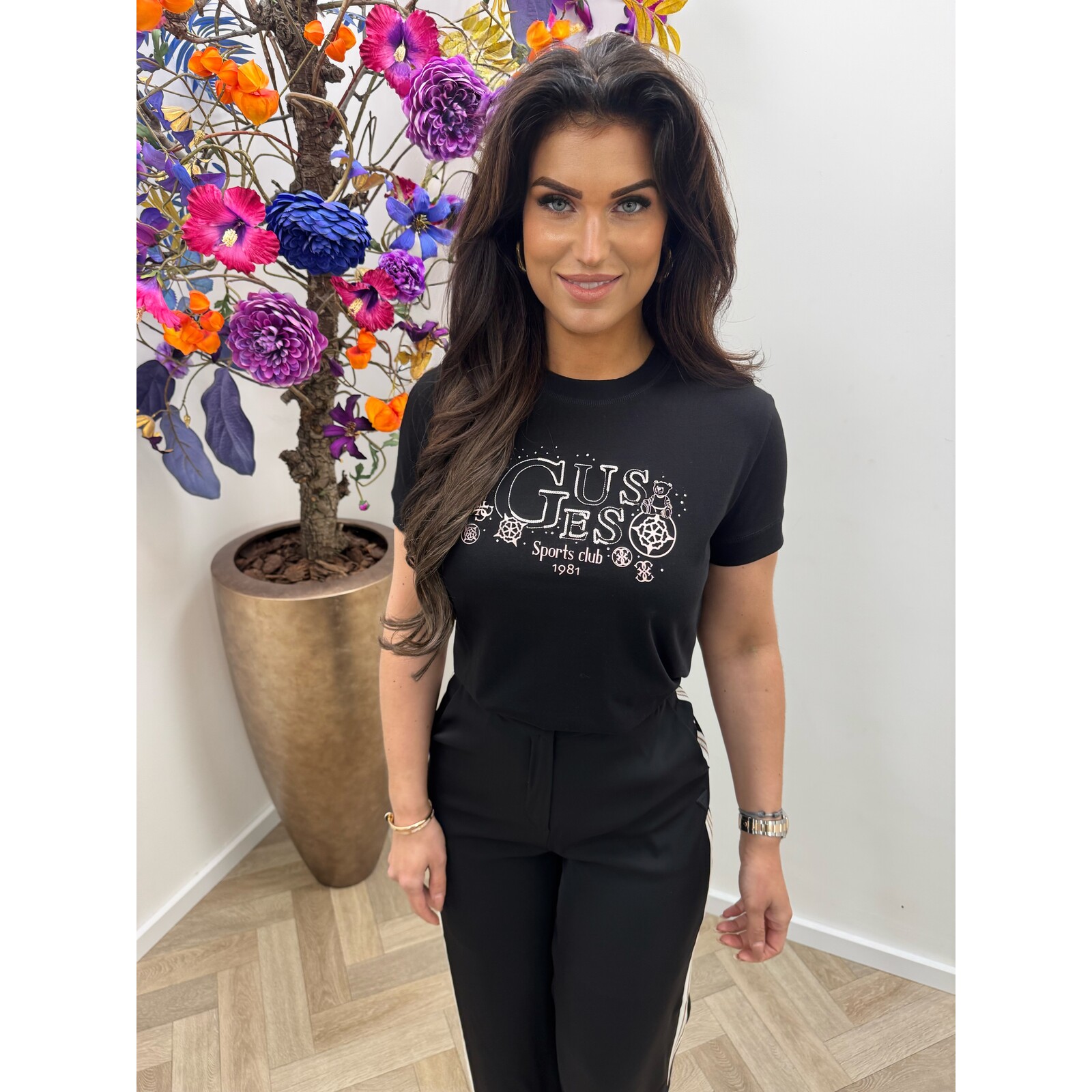 Guess T-shirt Solange Black Guess 1112