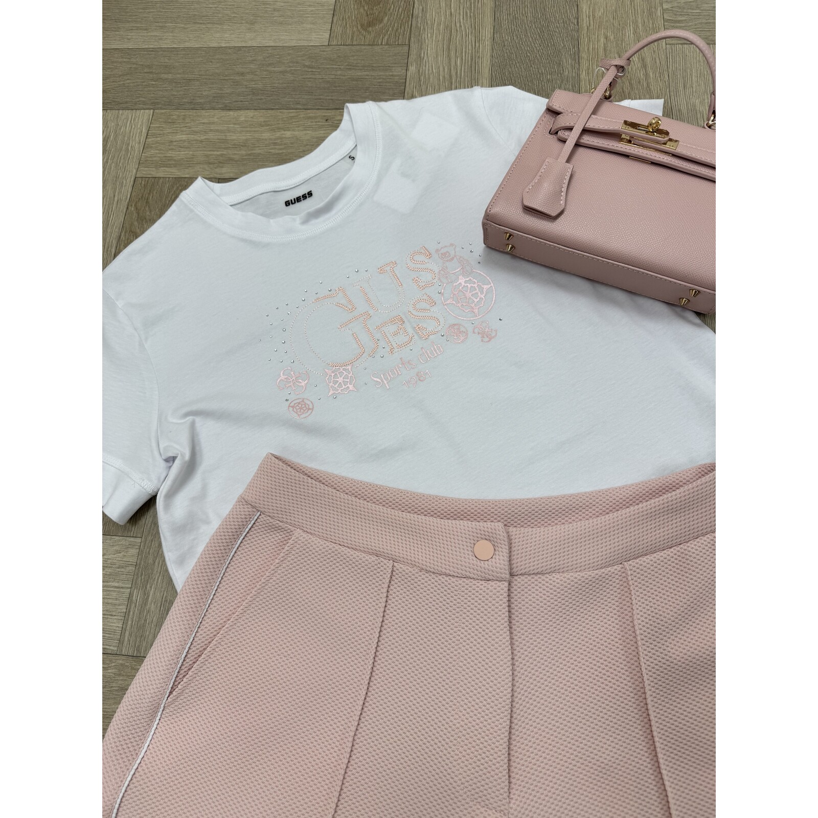 Guess T-shirt Solange White Pink  Guess 1113