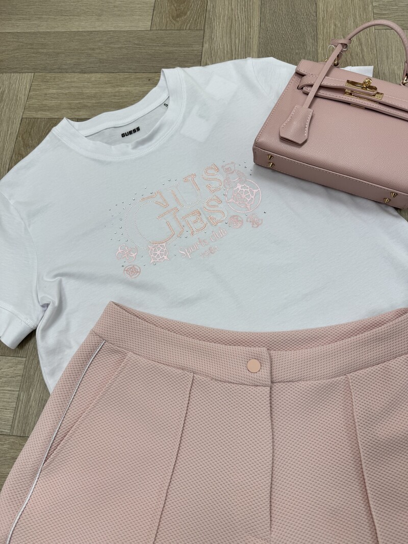 T-shirt Solange White Pink  Guess 1113