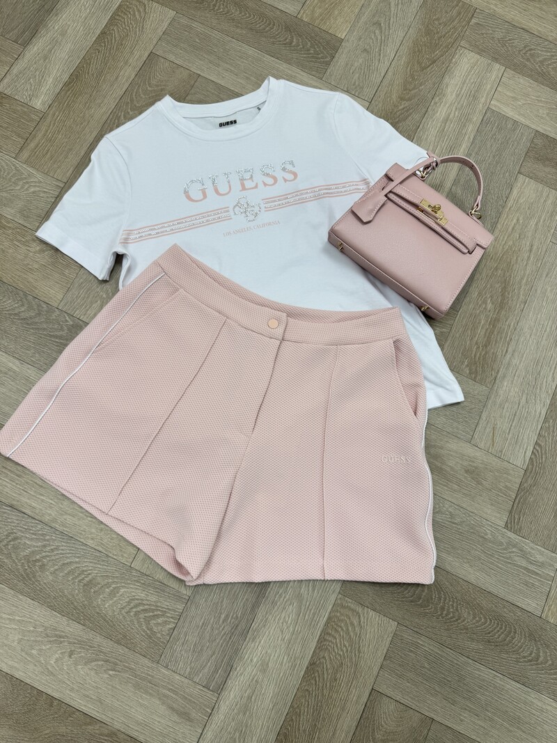 T-shirt Sienna White Pink Guess 1182