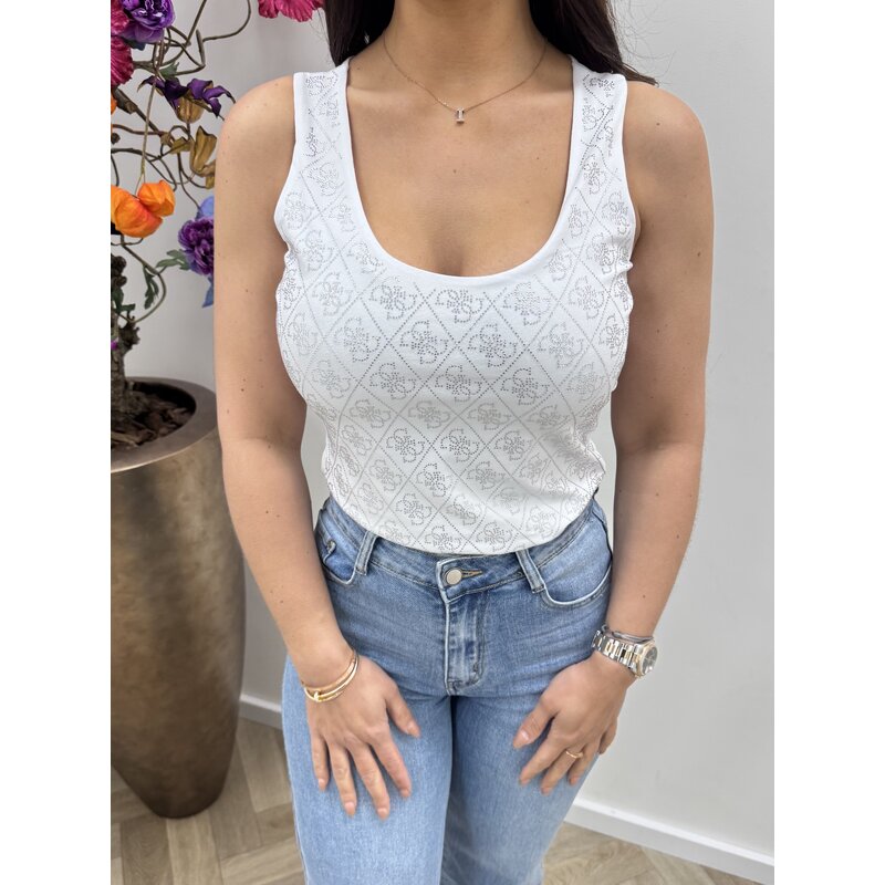 Tank top Allover 4G logo Guess Pure White 1102