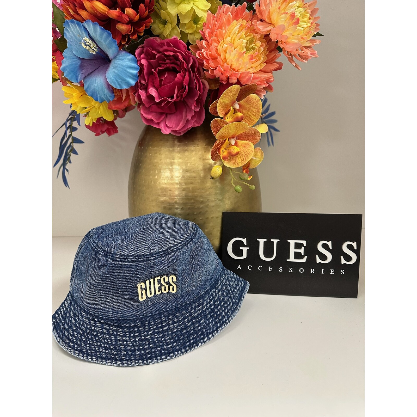 Guess Denim Hat Blue Guess 1165
