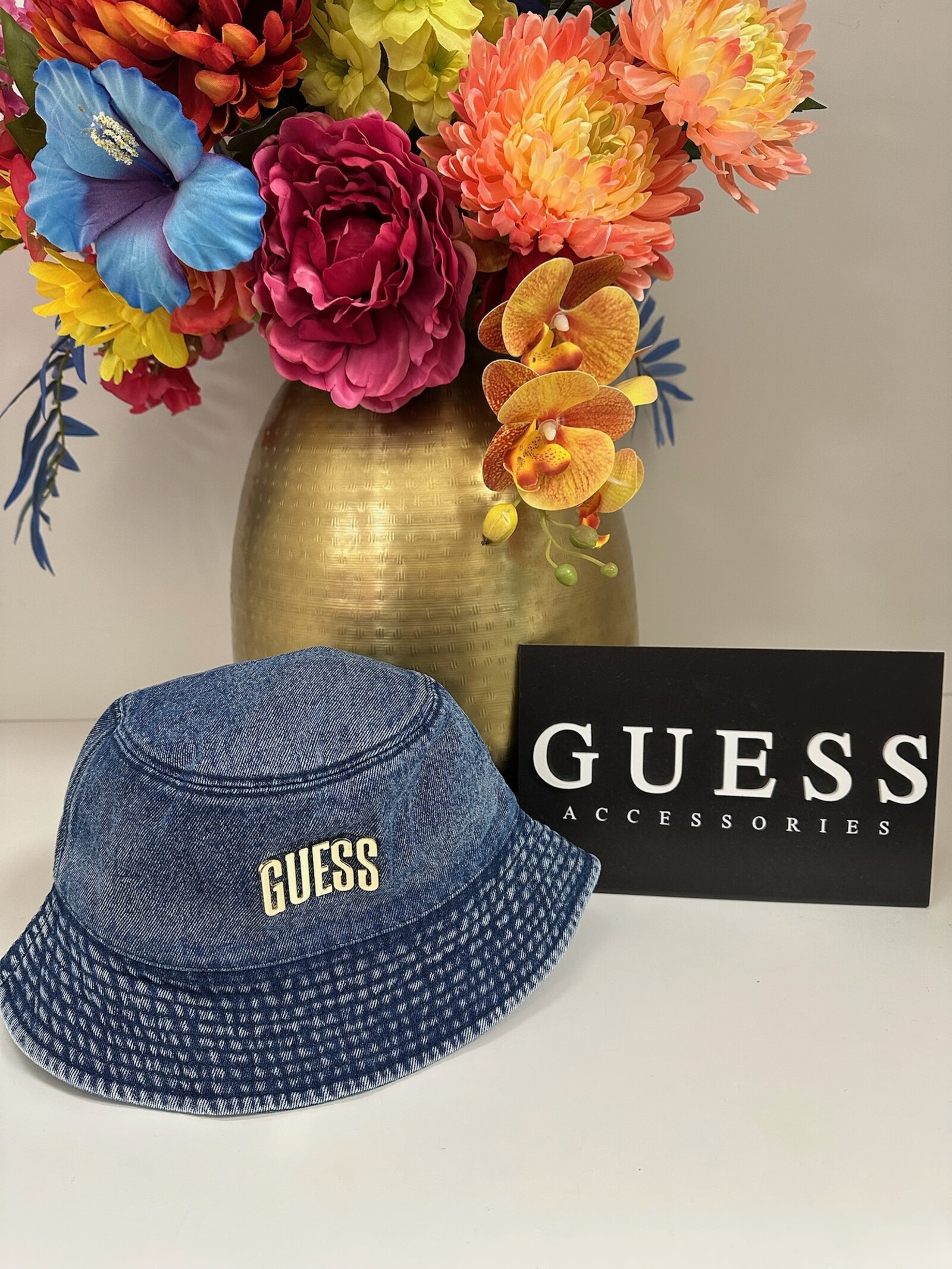 Guess Denim Hat Blue Guess 1165
